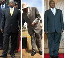 乌干达总统穆塞韦尼，喜爱穿西装。固然体型有点胖，但西服也算合身，穿起来还是相当肉体的。