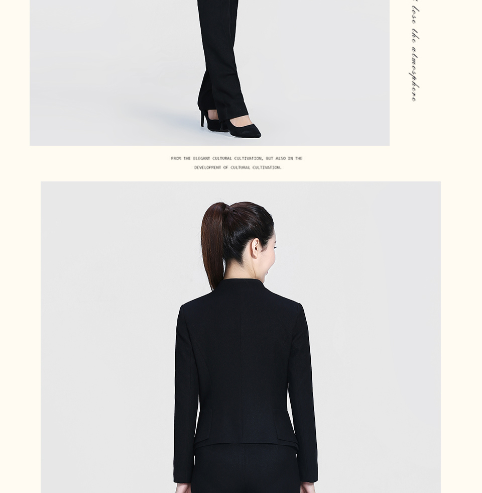 黑色修身时尚职业套装FX07