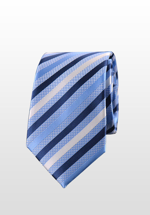 蓝灰条纹领带