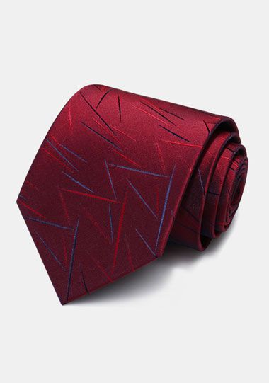 红色不规则花纹领带
