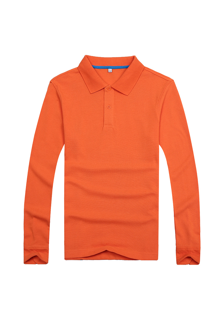 橙色长袖文化衫